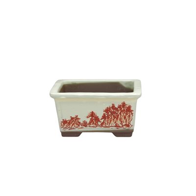 Rouge Paysage japonais - 10 x 8 x H5 cm