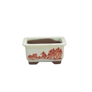 Rouge Paysage japonais - 10 x 8 x H5 cm