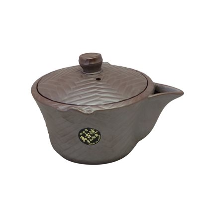 Terracotta Teapot Handleless Leaf / V-Lines