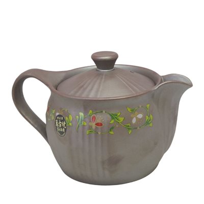 Terracotta Teapot standard handle vine color top