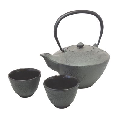 Grey Cast Iron Tea-pot (set) 0.7L